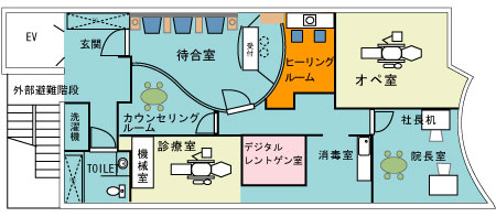医療法人社団信和会　ミズキデンタルオフィス・インプラントセンター横浜平面図