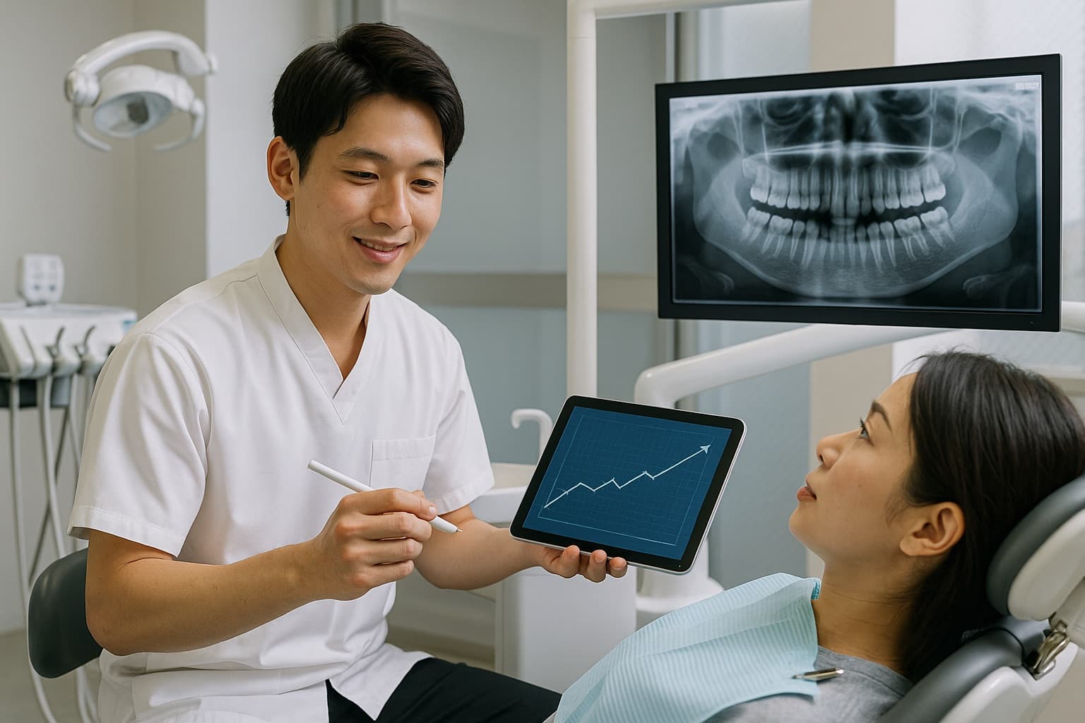 生産性を落とさず収益を維持する方法：1人あたり診療効率とDXの活用