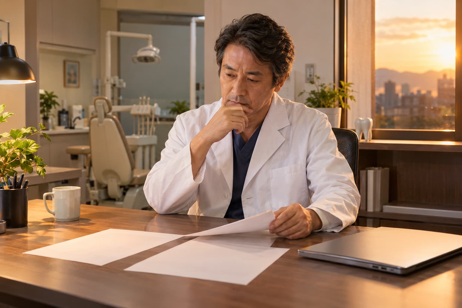 人事制度を検討する院長のイメージ