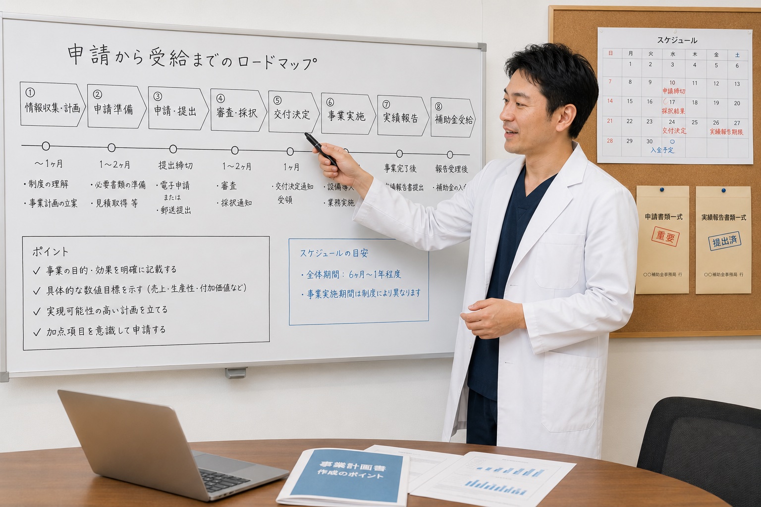 申請から受給までのロードマップのイメージ