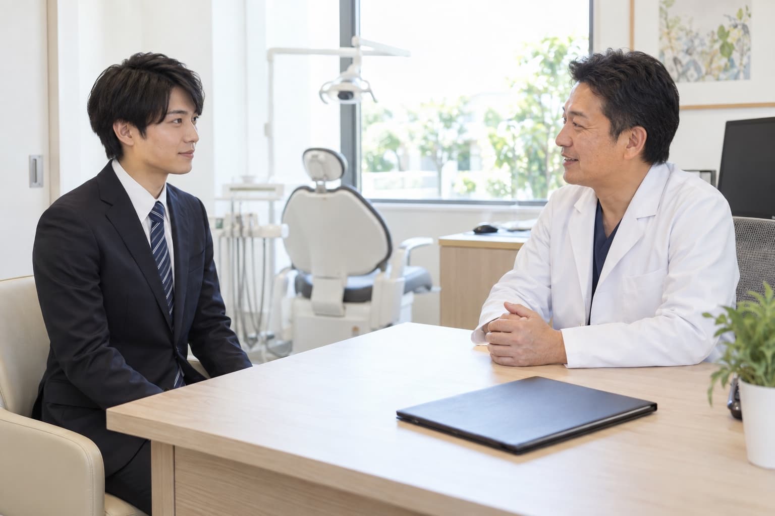 面接に臨む歯科医師のイメージ