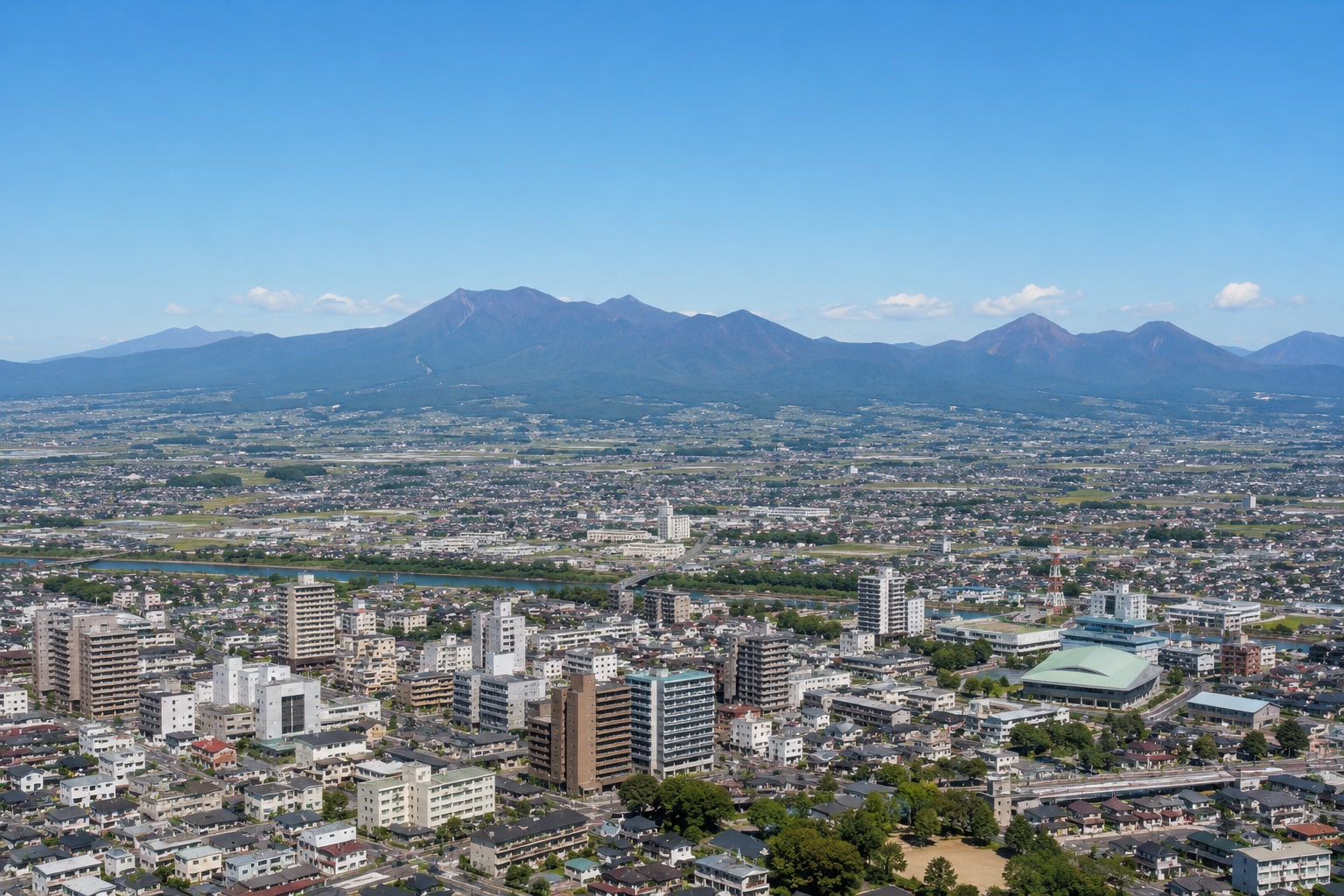 群馬県の主要エリアの地図