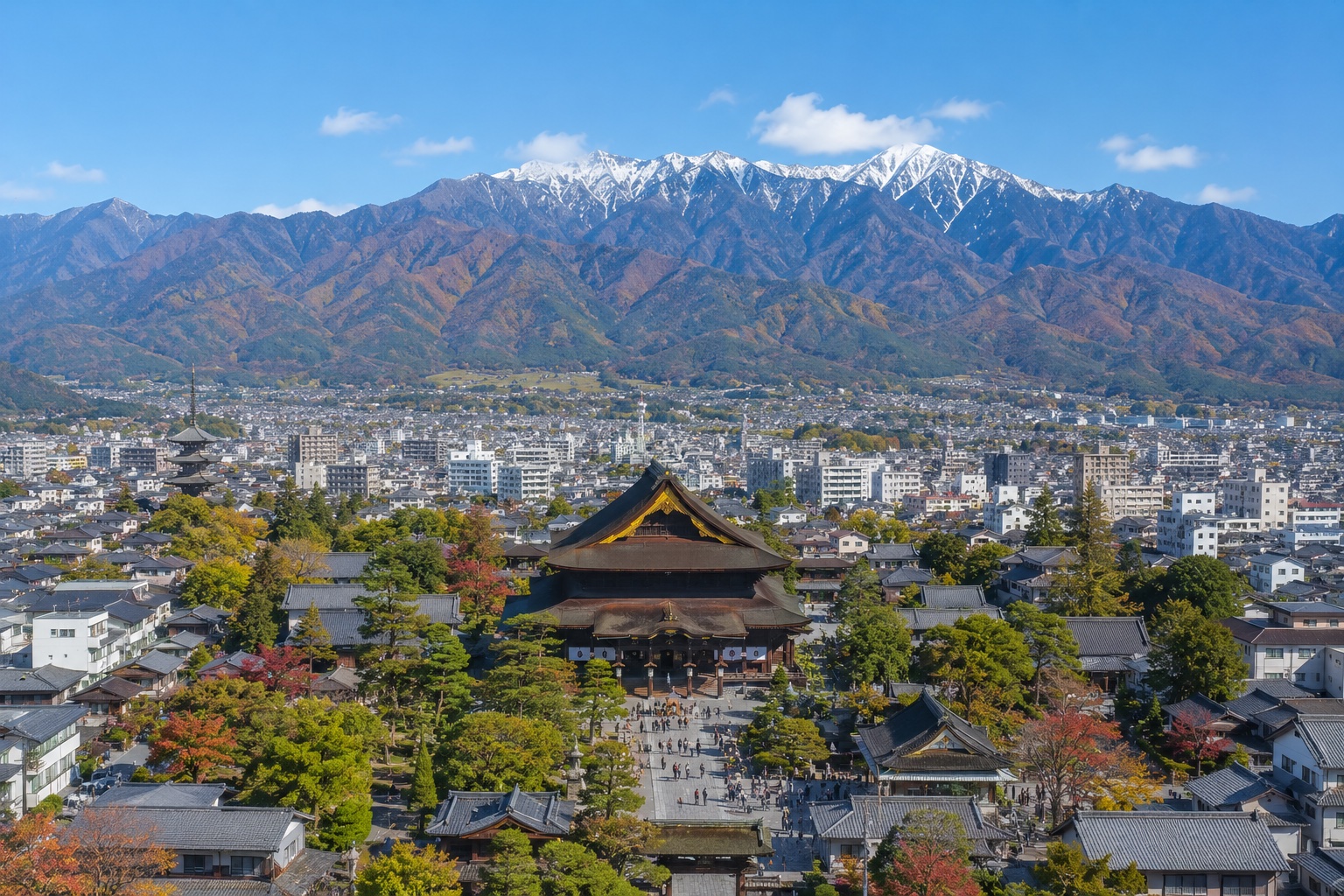 長野県の主要エリアの地図