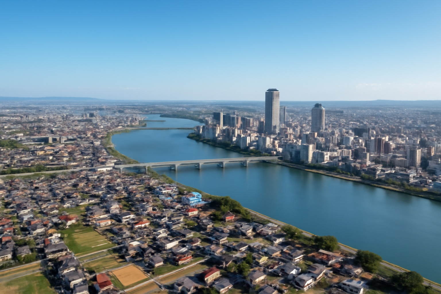 新潟県の主要エリアの地図