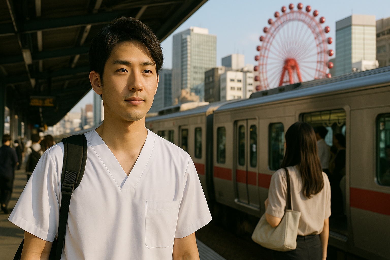 大阪府内の通勤風景