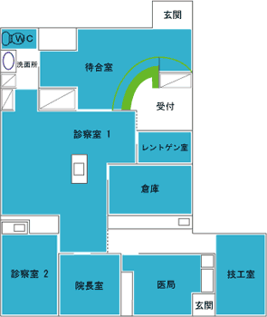 貞光歯科医院 医院平面図