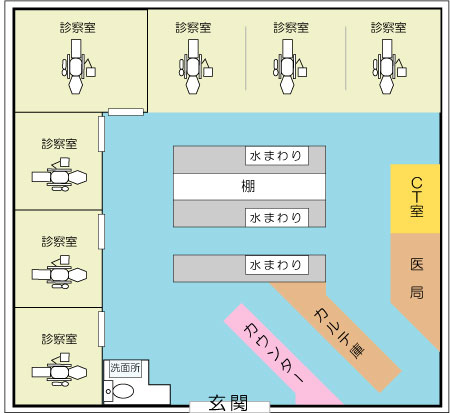 PCP丸の内デンタルクリニック　平面図