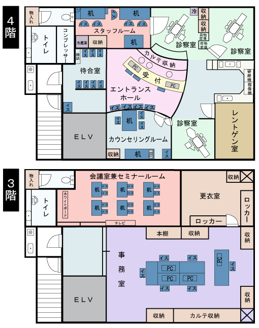 医療法人社団　バイオファミリー　バイオクリニック東京 平面図